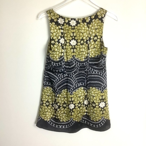CAbi‎ Blouse Silk Pearls Chains Sleeveless Blouse Top S - Picture 6 of 10